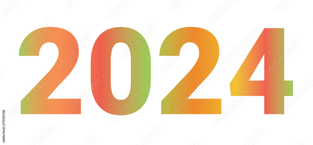 the number two thousand and twenty-four with combined color gradations which refers to an aesthetic and harmonious color combination
the number two thousand and twenty-four with combined color gradations which refers to an aesthetic and harmonious color combination
