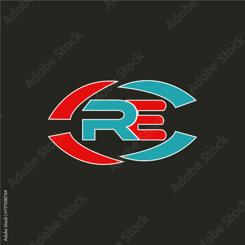 re logo type design in adobe illustrator  
