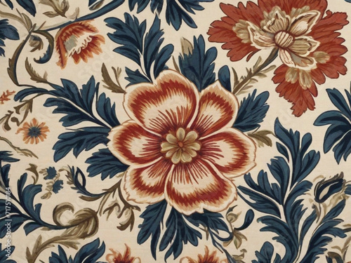 floral fabric pattern ethnic flowers background