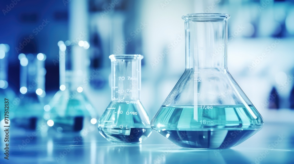Some reagent bottles in the laboratory are placed on the table Some reagent bottles in the laboratory are placed on the table