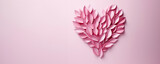 Heart made of Pink Flower Petals