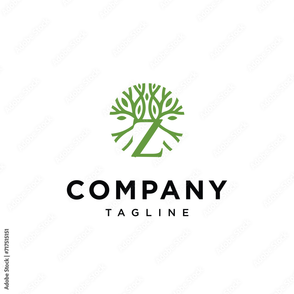 
Letter Z Tree Logo icon vector template.eps