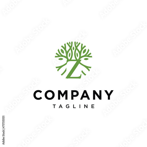  Letter Z Tree Logo icon vector template.eps