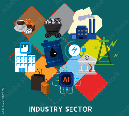 Industry sector ,Many industrial sectors in the large economic system, tourism, food, electricity, shopping, oil.