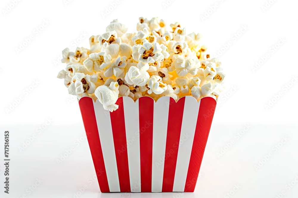 Isolated white box with popcorn
