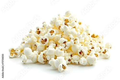 Popcorn group on white background