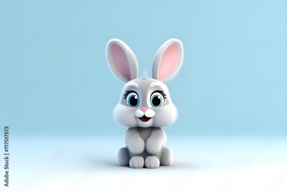 Obraz premium 3d rendering cute Rabbit cartoon