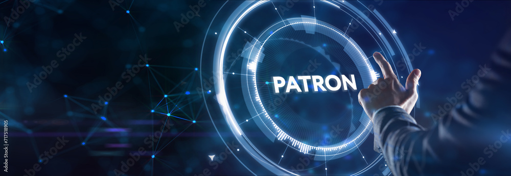 Patron and leader concept.Business, Technology, Internet and network concept.