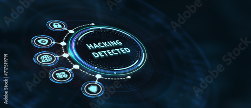 Hacking Detected. Concept meaning activities that seek to compromise affairs are exposed Entering New Programming Codes. 3d illustration