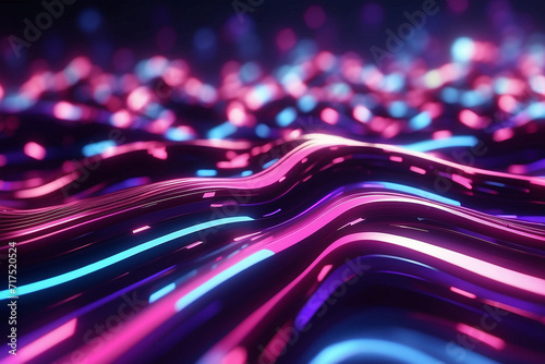 3d render, abstract pink blue neon background. data, connection, transfer, Futuristic concept, wallpaper, background for advertising, ai generate. high quality