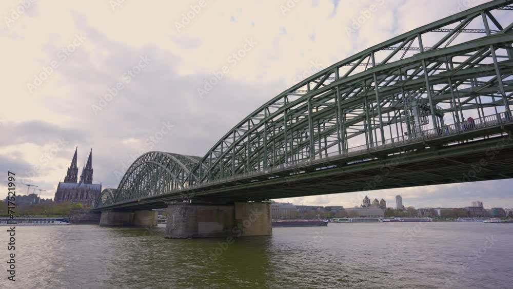 Famous Bridge And Cathedral Dom In Cologne Famous Bridge And Cathedral Dom In Cologne
