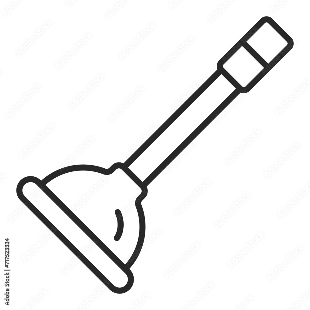   Plunger line icon