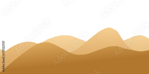 desert isolated on white