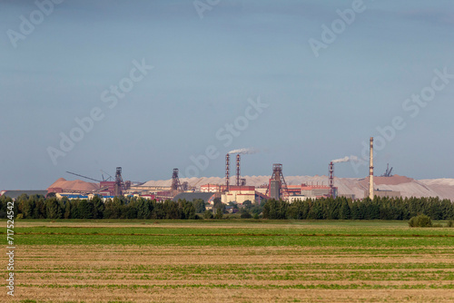 power plant in the morning