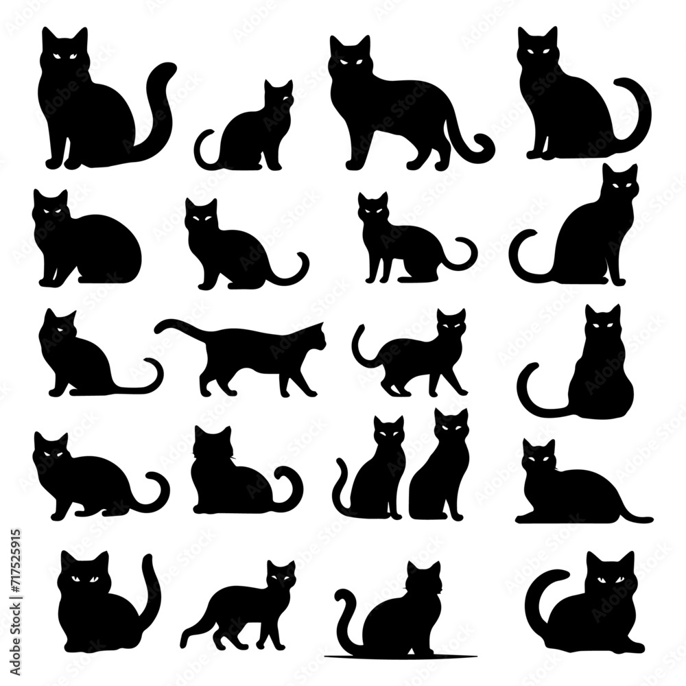 cat silhouette design vector design illustration