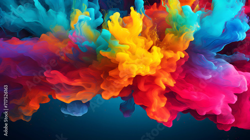 Colored paint splashes background