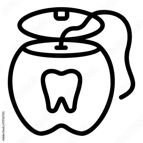 dental floss outline icon