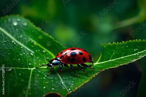 ladybug on a leaf © awais