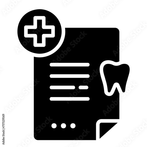 dental record glyph icon