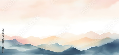 Abstract Illustration of Hills in gray and orange