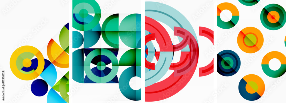 Round geometric elements and circles in background design for wallpaper, business card, cover, poster, banner, brochure, header, website Round geometric elements and circles in background design for wallpaper, business card, cover, poster, banner, brochure, header, website
