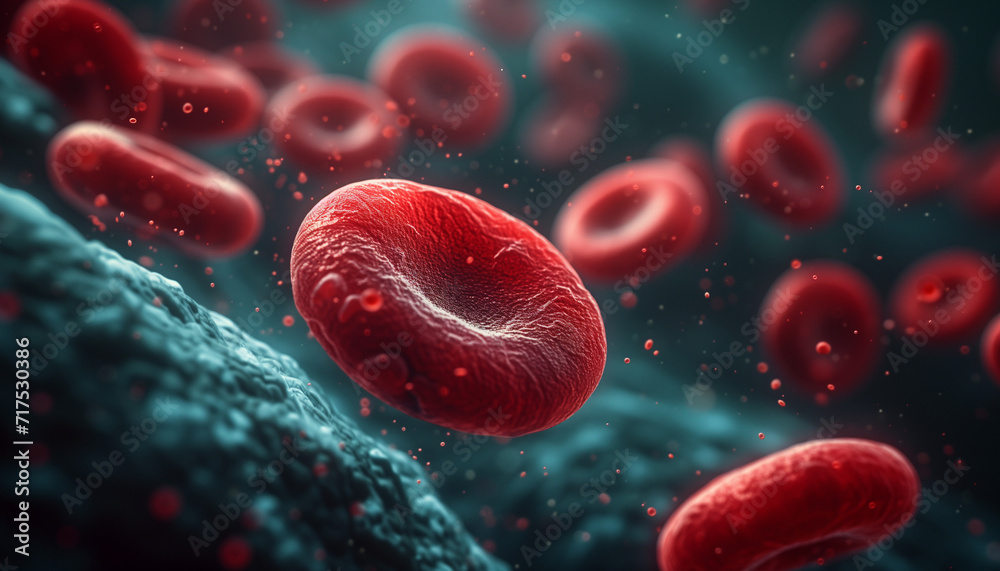 Platelets forming a blood clot. Hemophilia - obrazy, fototapety, plakaty 