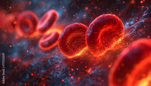 Platelets forming a blood clot. Hemophilia photo