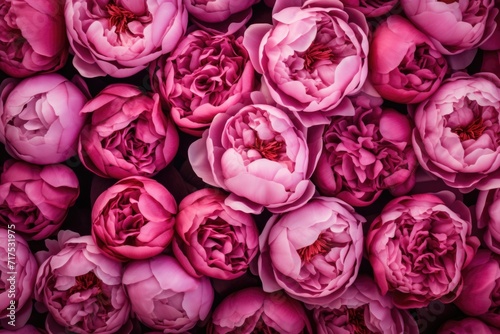 bouquet of peonies close up photo