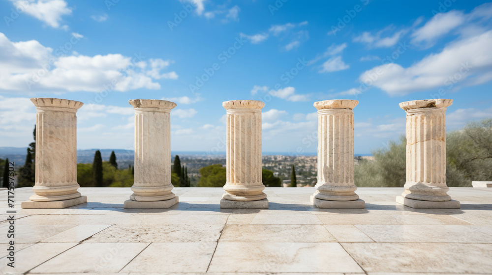 ancient greek columns high definition(hd) photographic creative image