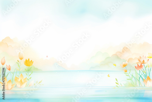 Blend and blur Creating a pastel masterpiece for wallpaper   cartoon drawing  water color style