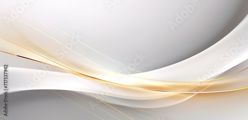 A white background with sparkling golden yellow waves. generative AI