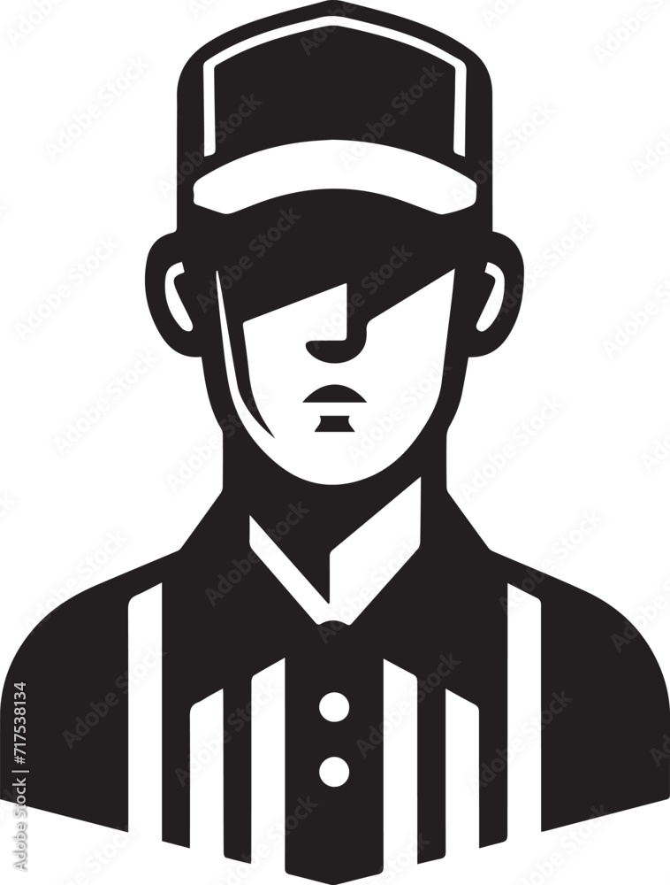 Cricket Umpire Cricket Refree Vector Design