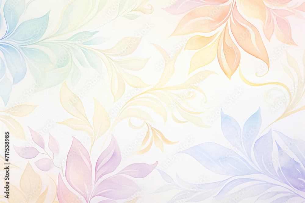 Decorative patterns in pastel Adding elegance to your background , cartoon drawing, water color style Decorative patterns in pastel Adding elegance to your background , cartoon drawing, water color style
