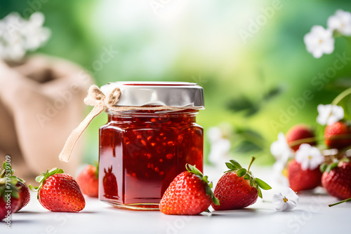 Strawberry marmalade or jam with fruits