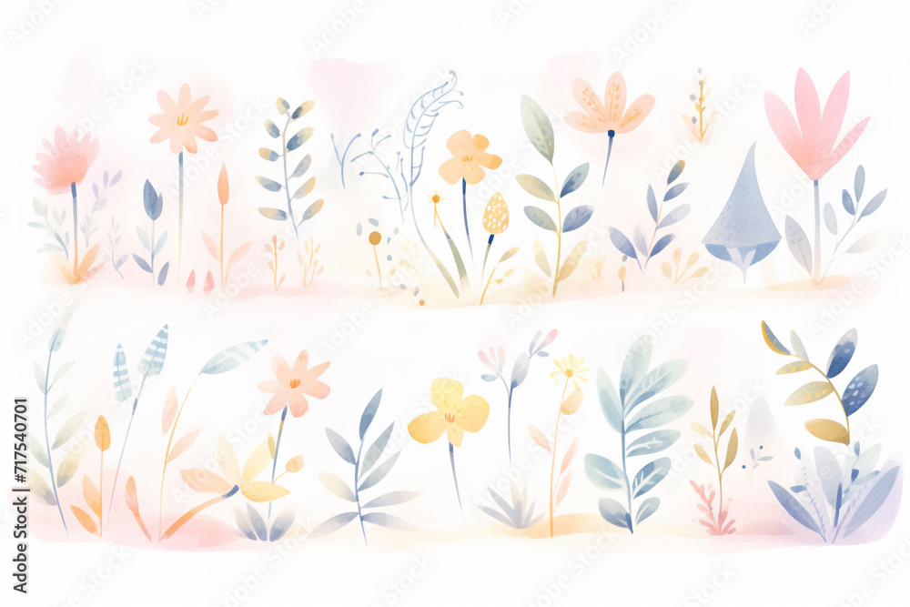 Pastel design inspiration Exploring the magic of illustration , cartoon drawing, water color style Pastel design inspiration Exploring the magic of illustration , cartoon drawing, water color style