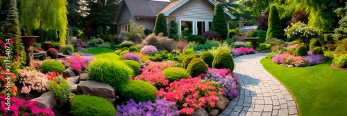 Garden Landscaping vibrant flowers and creating garden paths,