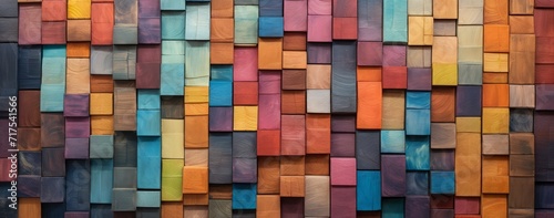 Abstract texture background from colored geometric shapes. multicolour wall art