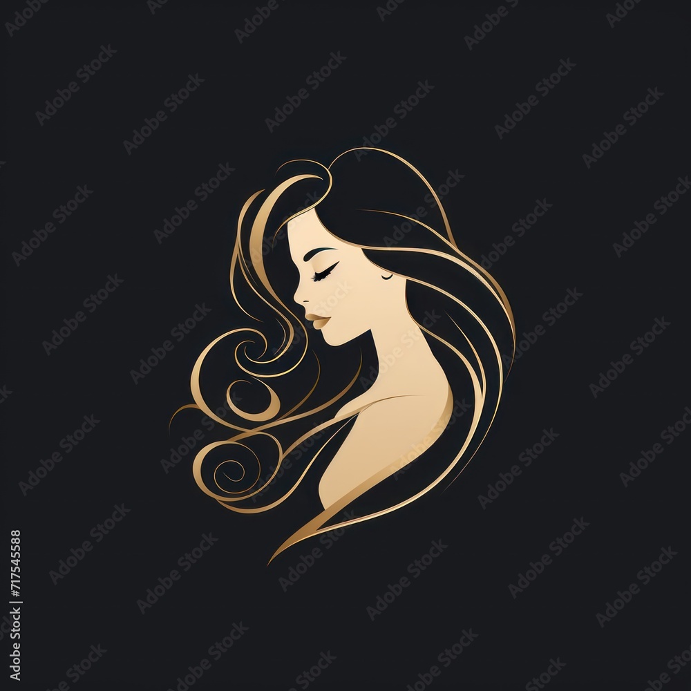 Beauty logo simple minimalist . Generative AI Beauty logo simple minimalist . Generative AI