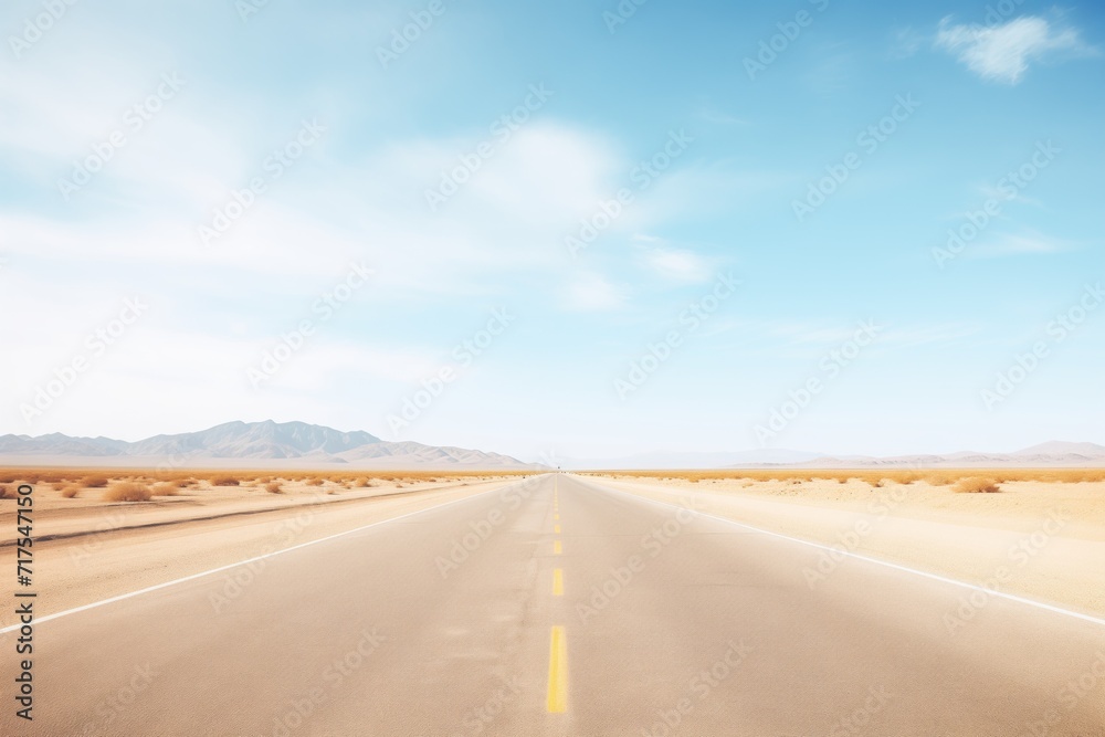 straight road stretching through a desert