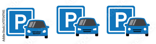 Car parking area icon. Car zone icon, vector illustration