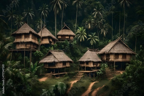 tropical hut in the jungle