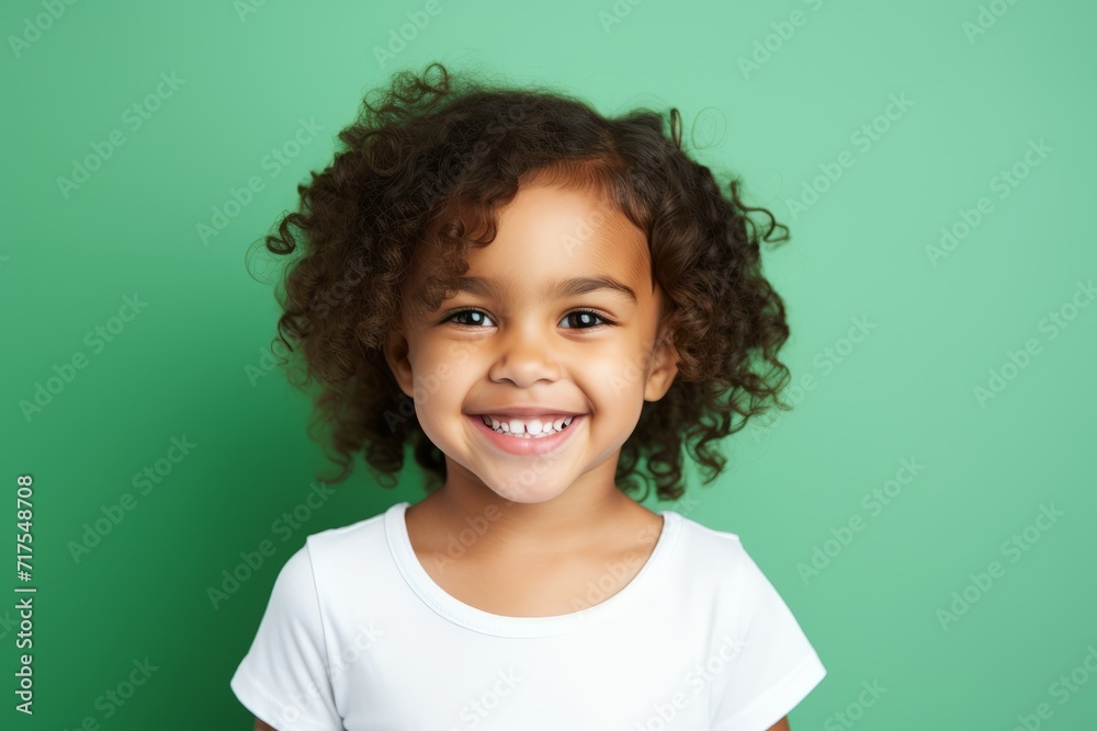 Portrait of a cute african american girl smiling at camera