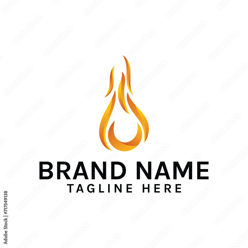 Abstract fire logo design template Abstract fire logo design template
