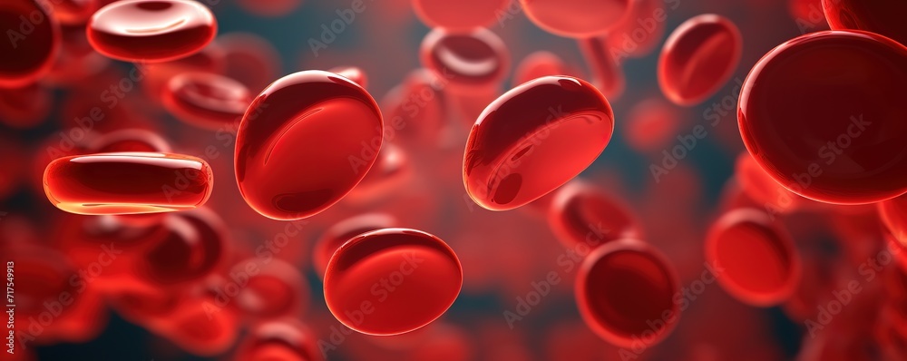An illustration of red blood cell plasma inside a blood vessel. generative AI An illustration of red blood cell plasma inside a blood vessel. generative AI