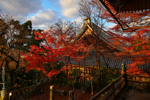 Kyoto Eikando temple autumn scenery photo