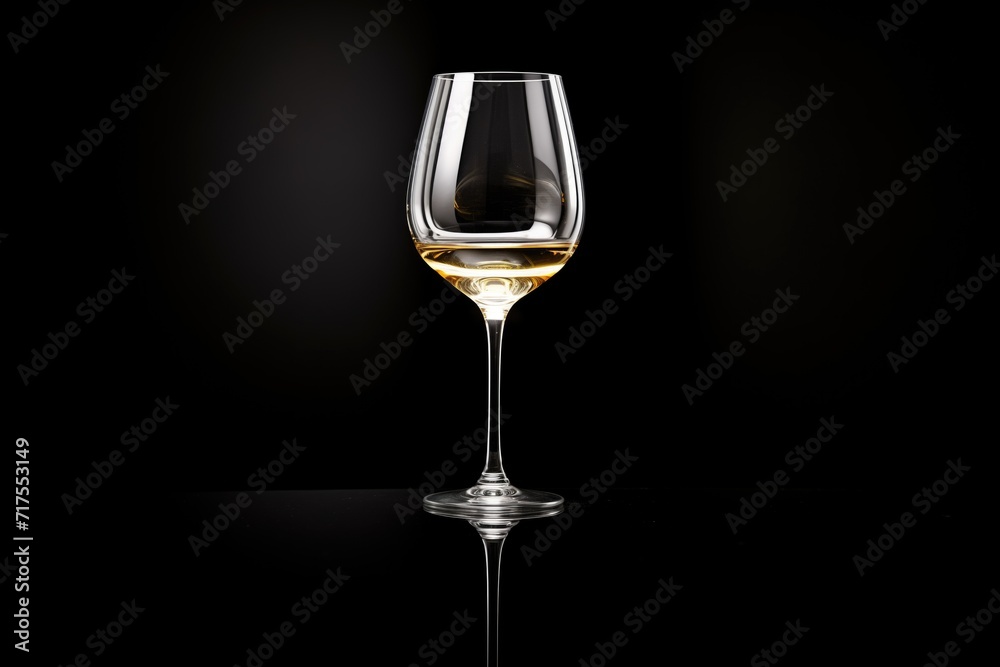 wine glass reflection on a glossy black surface wine glass reflection on a glossy black surface