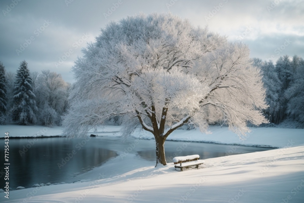 Obraz premium winter landscape with snow