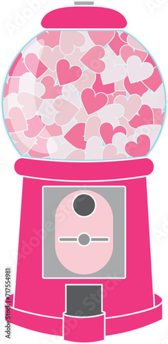 Cute Heart Gumball Machine EPS File (ID: 717554981)