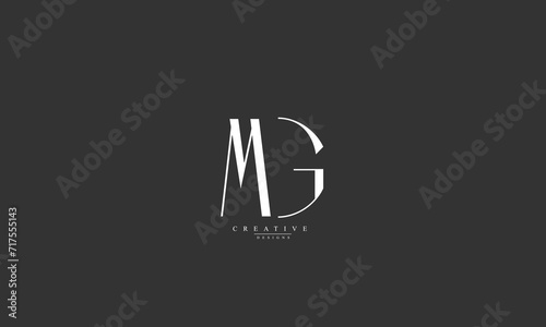 Alphabet letters Initials Monogram logo MG GM M G