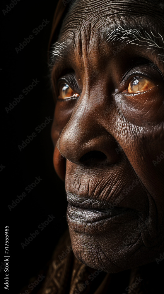 old black woman praying